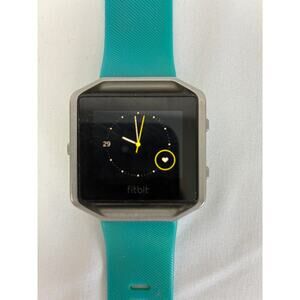Fitbit Blaze Activity Tracker Smart Fitness Watch Sm Teal Slicone Band Tested